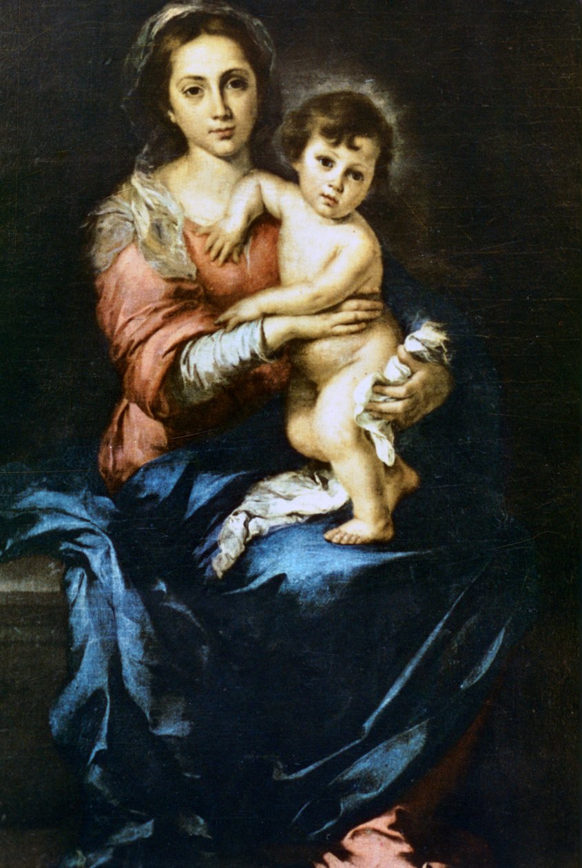 Nossa Senhora com a Criança, c1638-1682 de Bartolomé Esteban Murillo