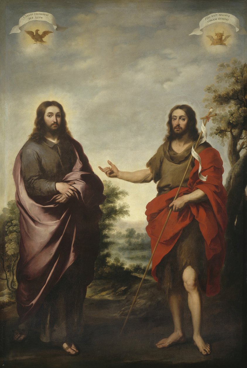 São João Batista Apontando para Cristo, c. 1655. de Bartolomé Esteban Murillo