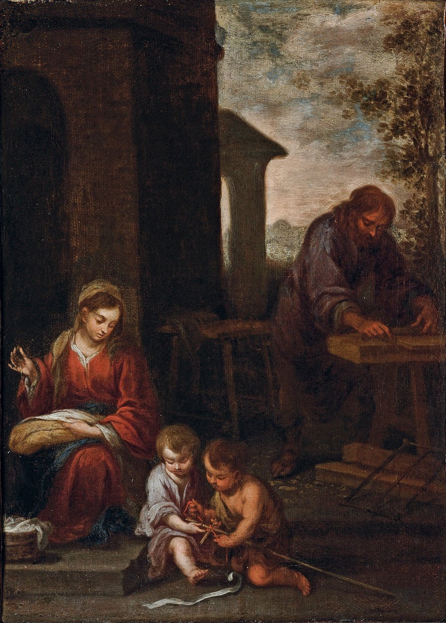 A Sagrada Família com o Menino São João Batista, 1660-70 de Bartolomé Esteban Murillo