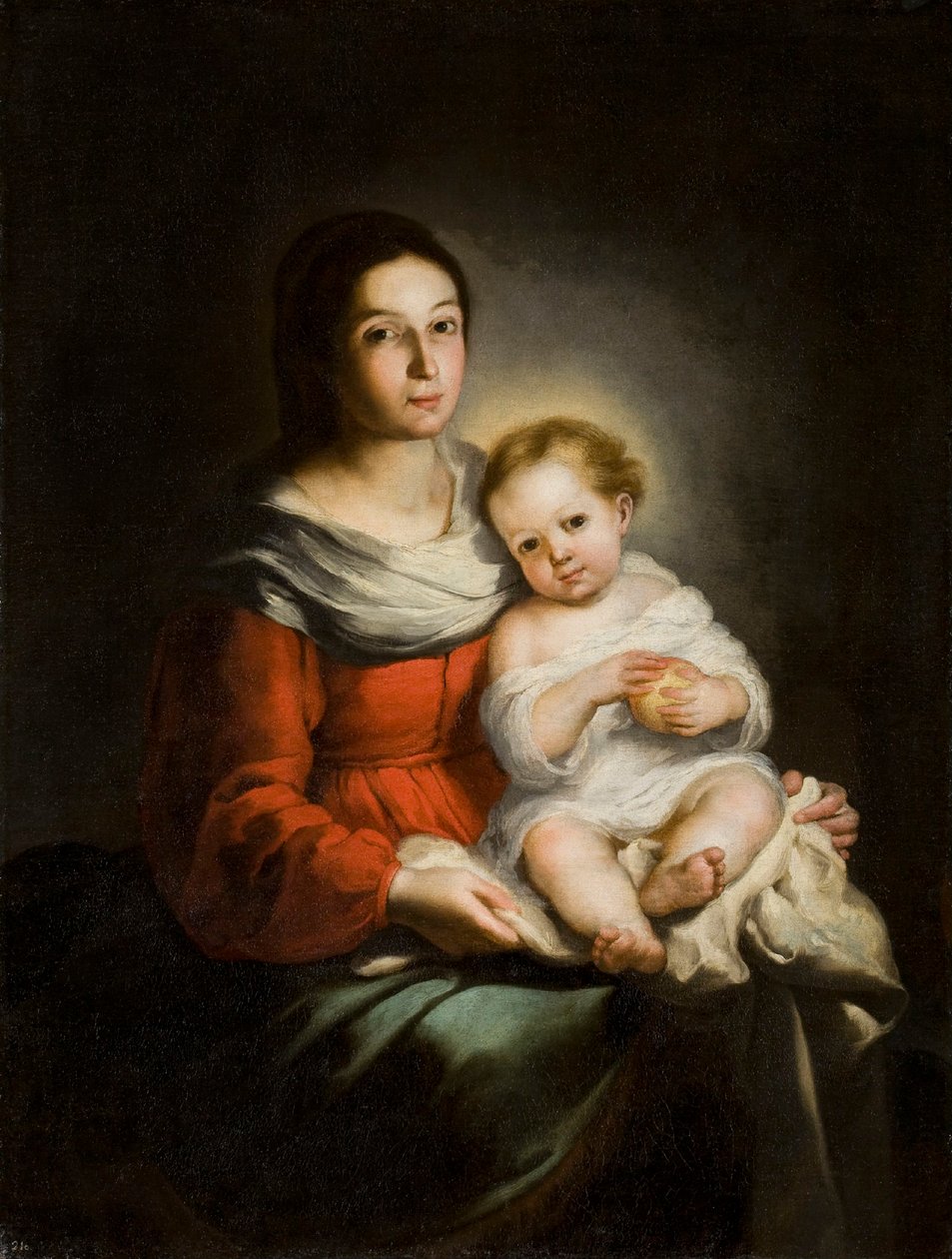 Virgem e Menino, c. 1650. de Bartolomé Esteban Murillo