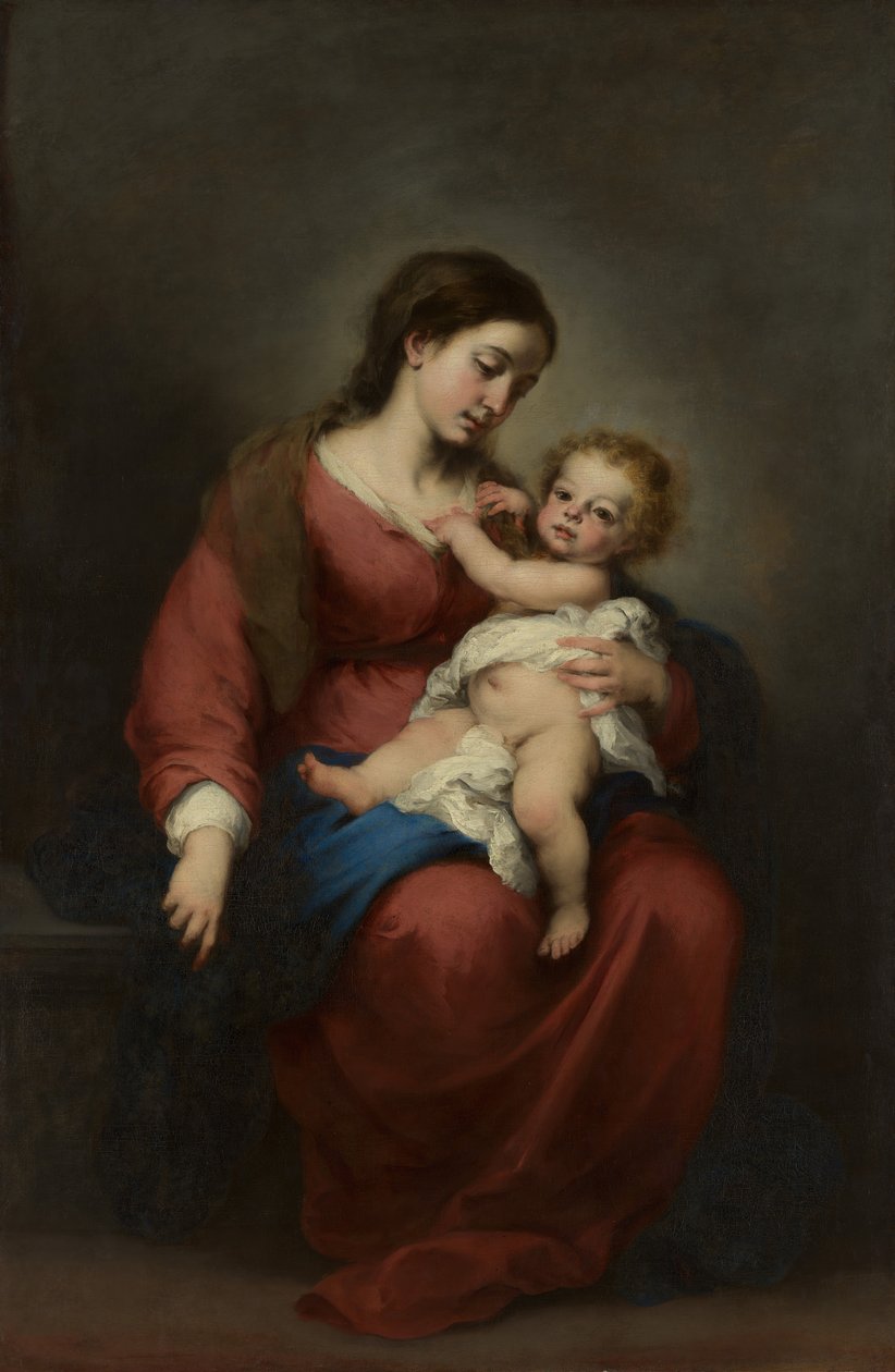 Virgem e Criança, ca. 1670-72. de Bartolomé Esteban Murillo