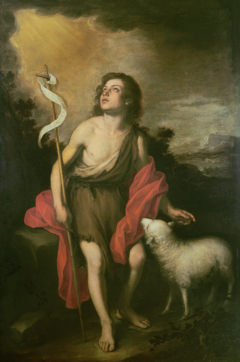 São João com um cordeiro de Bartolomé Esteban Murillo