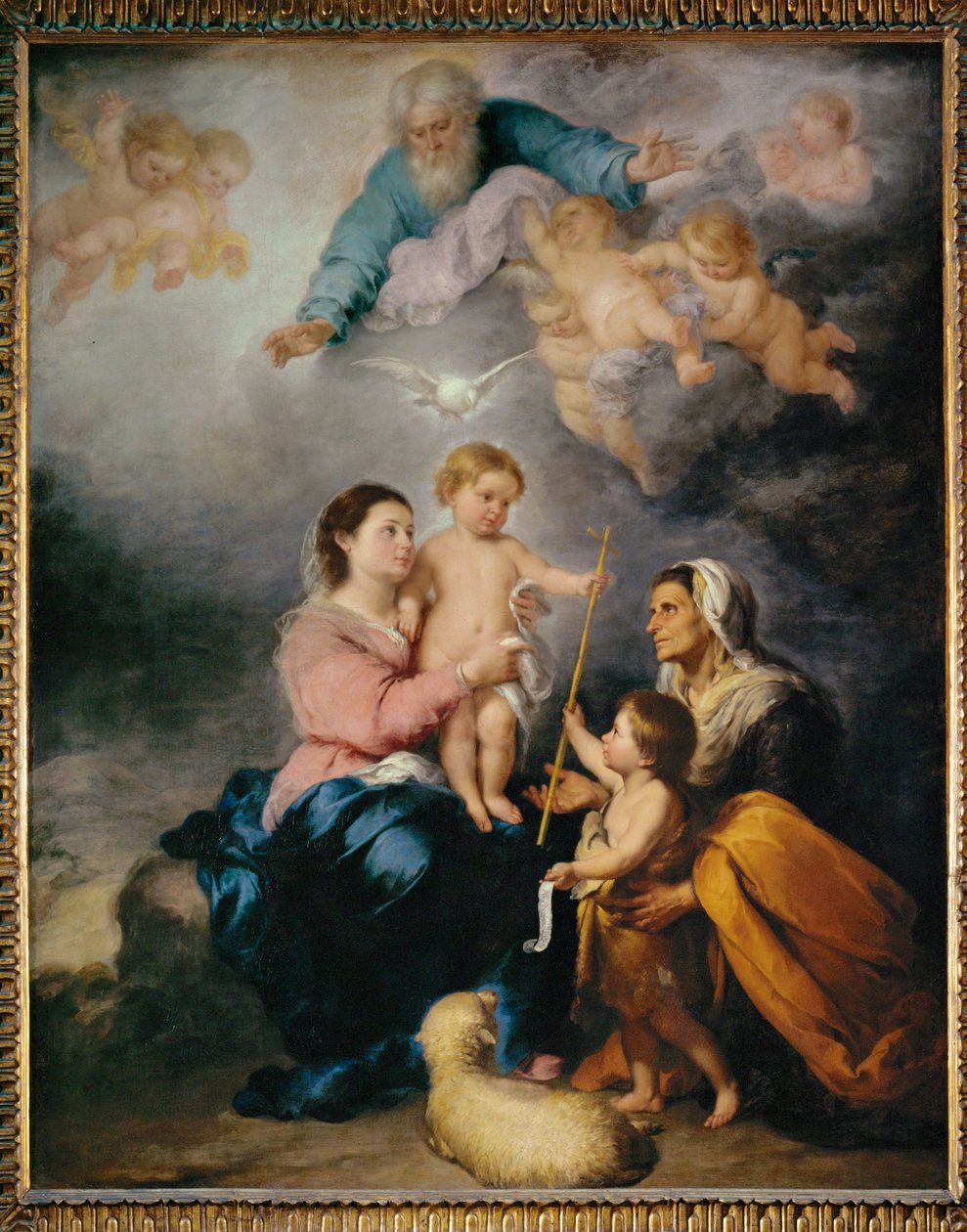 A Sagrada Família, conhecida como a Virgem de Sevilha - ... de Bartolome Esteban (school of) Murillo