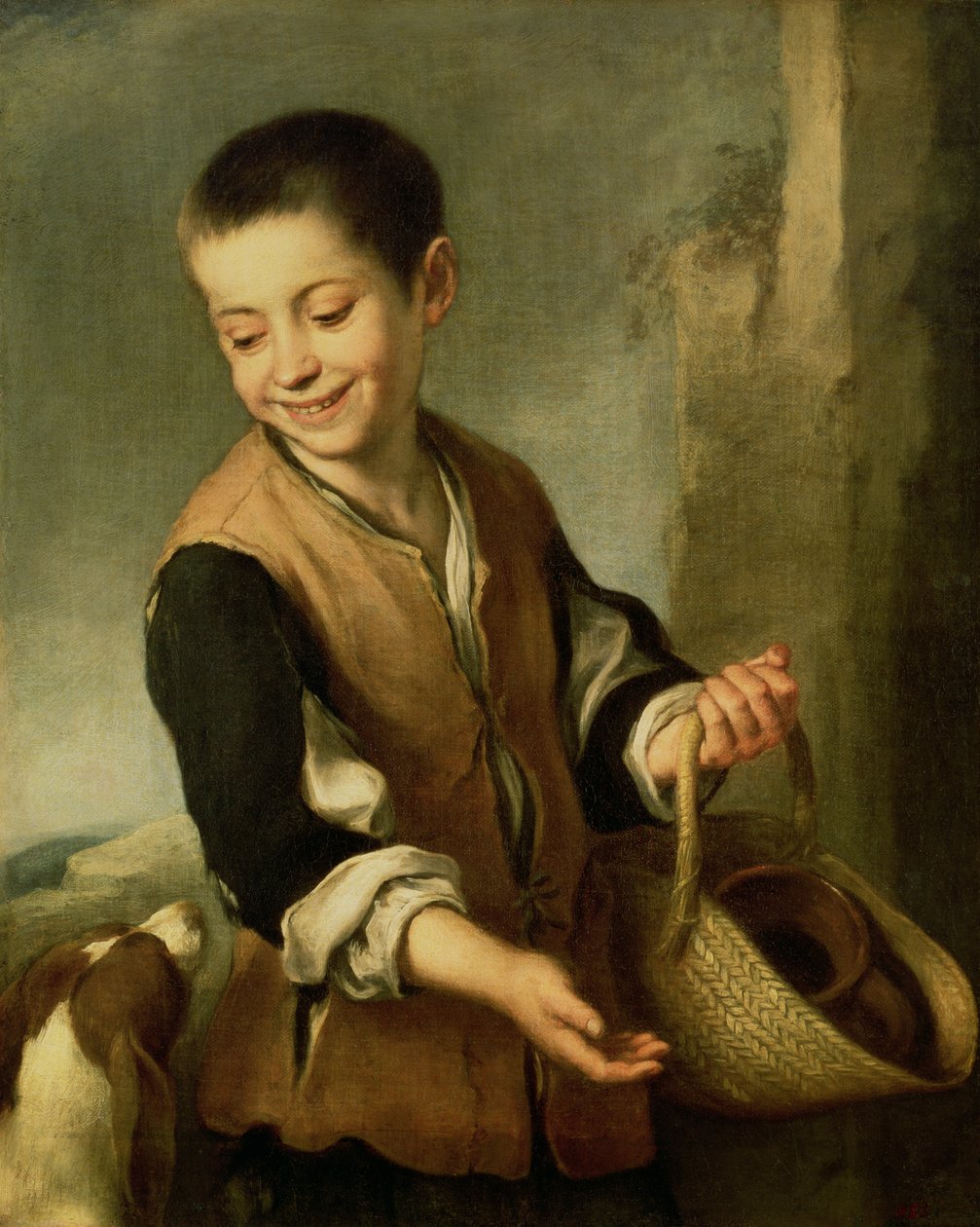 Menino com um cachorro, c.1650 de Bartolomé Esteban Murillo