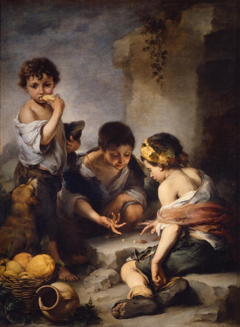Rapazes a jogar aos dados de Bartolomé Esteban Murillo