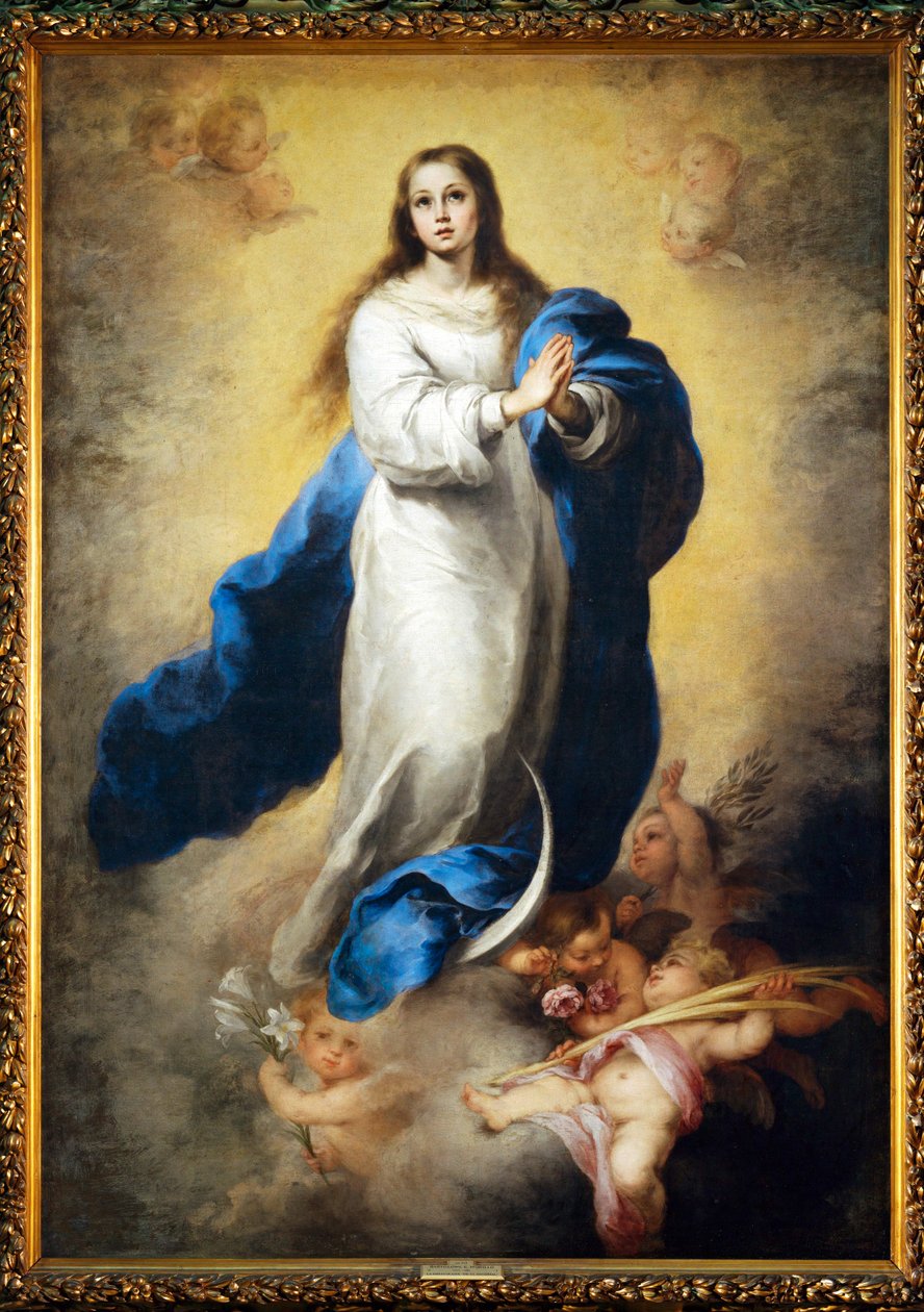 A Imaculada Conceição de El Escurial (pintura sobre tela) de Bartolome Esteban Murillo