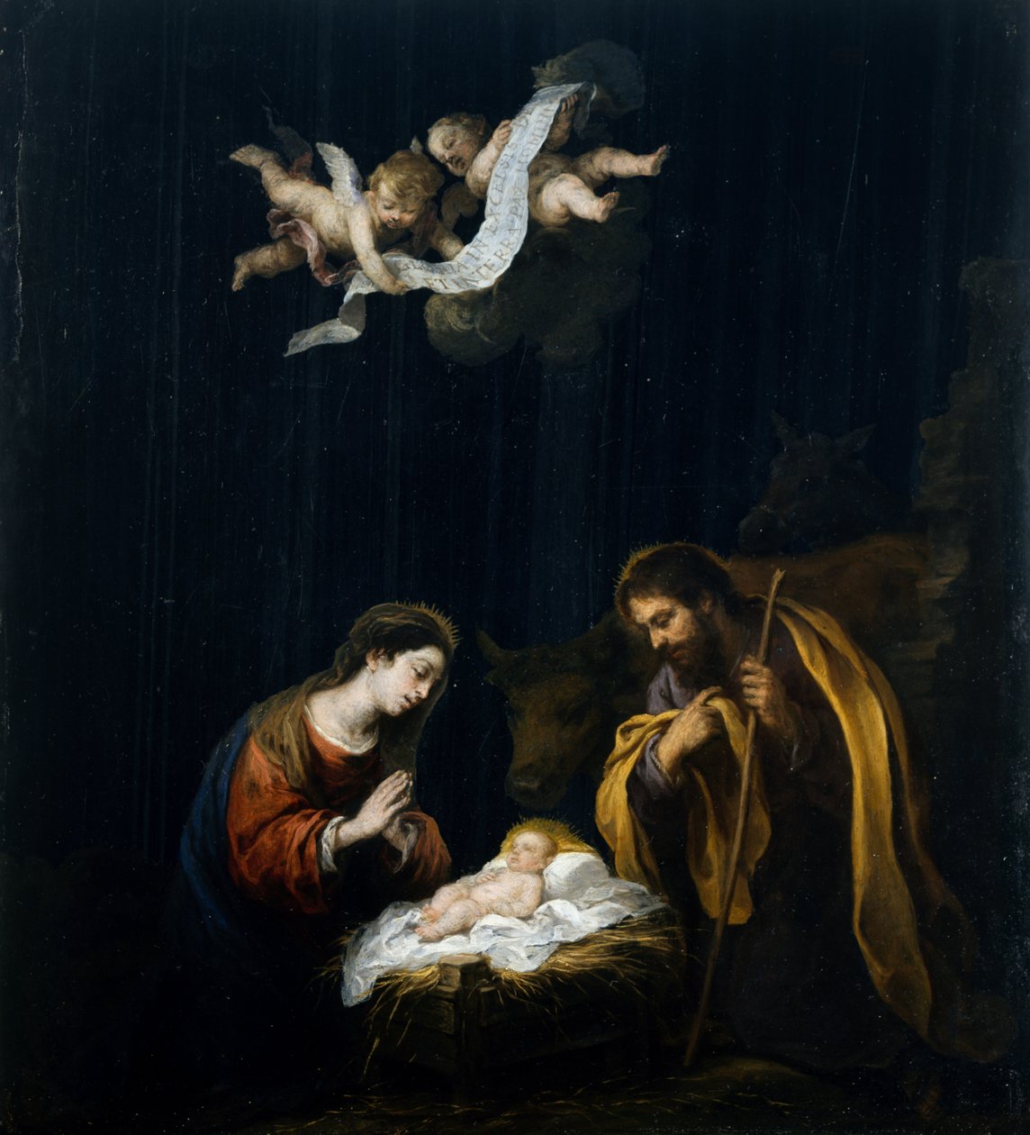 A Natividade, c.1665-70 (óleo sobre obsidiana) de Bartolomé Esteban Murillo