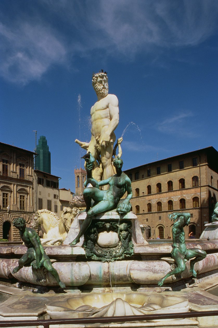 A Fonte de Netuno, 1560-75 (bronze e mármore) (ver também 97917-20) de Bartolomeo Ammannati