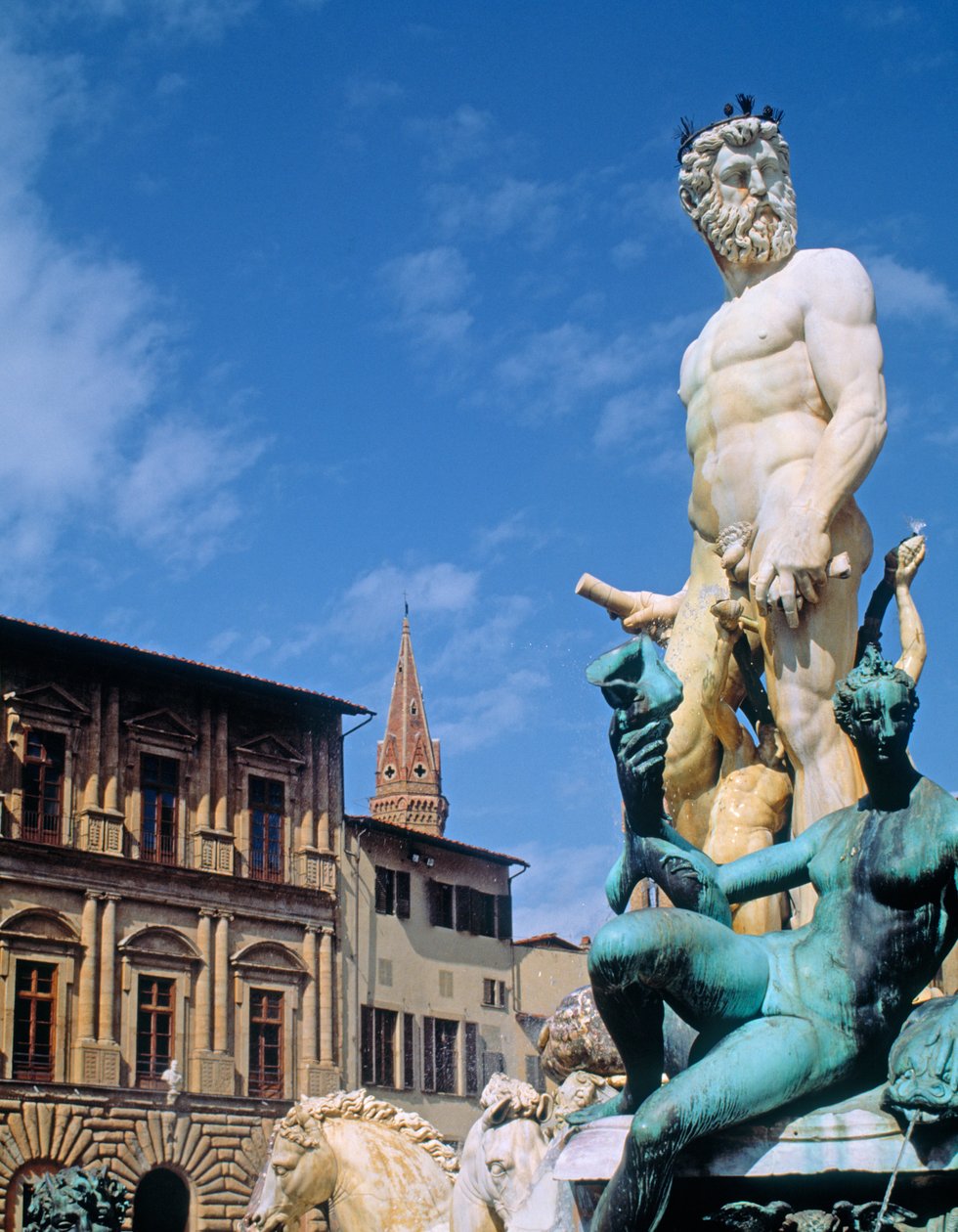 A Fonte de Netuno, 1560-75 (mármore e bronze) de Bartolomeo Ammannati