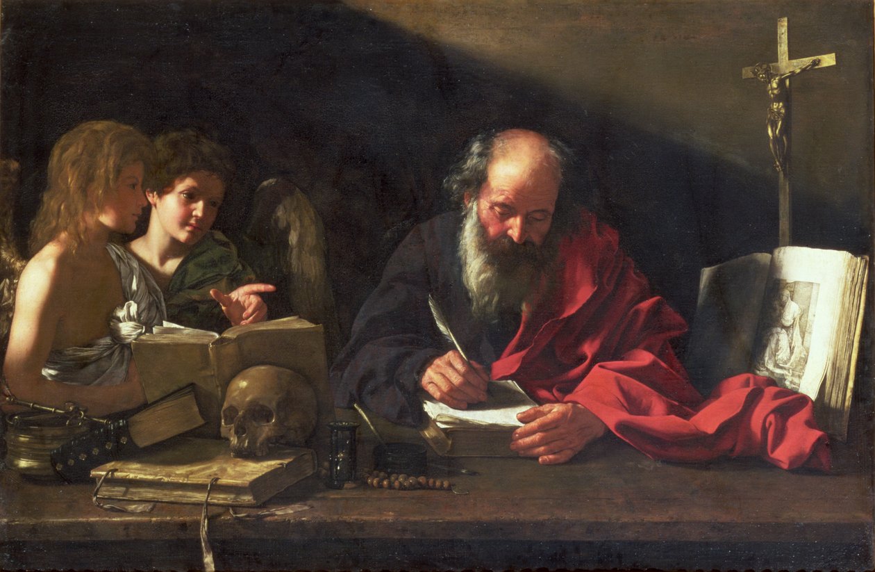 São Jerônimo em seu estudo de Bartolomeo Cavarozzi