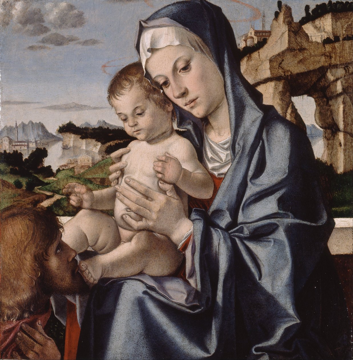 A Virgem e o Menino com um Santo de Bartolomeo Montagna