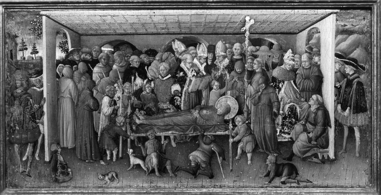 O funeral de São Francisco de Assis de Bartolomeo Tommaso da di Foligno