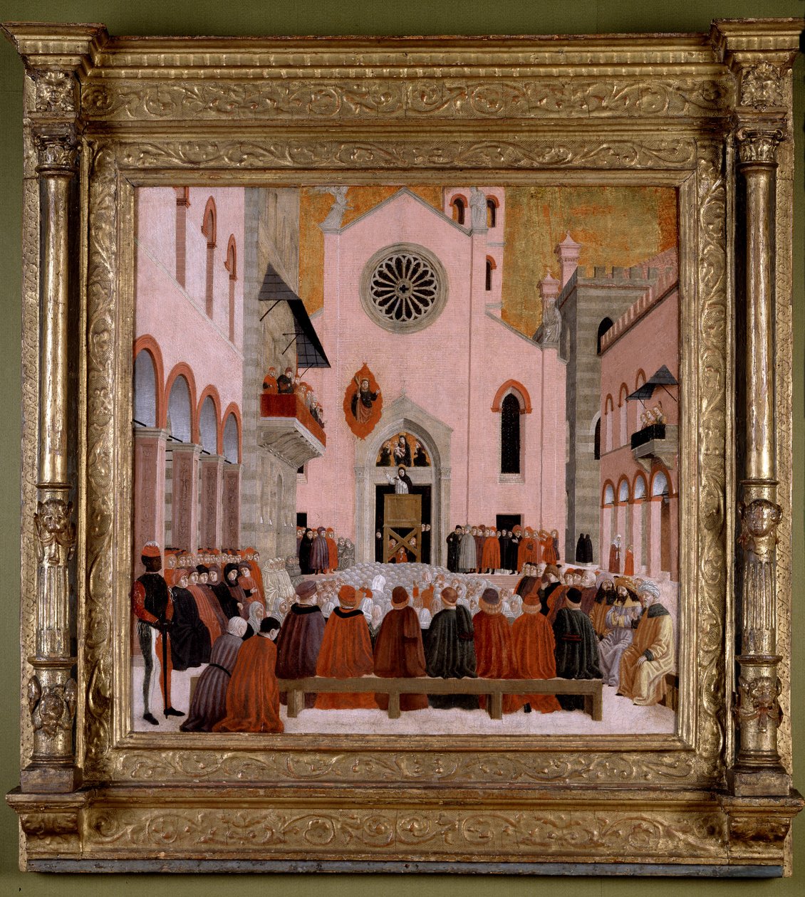 St. Vincent Ferrer Pregação em frente à Igreja de Sant &39;Eufemia em Verona de Bartolomeo degli Erri