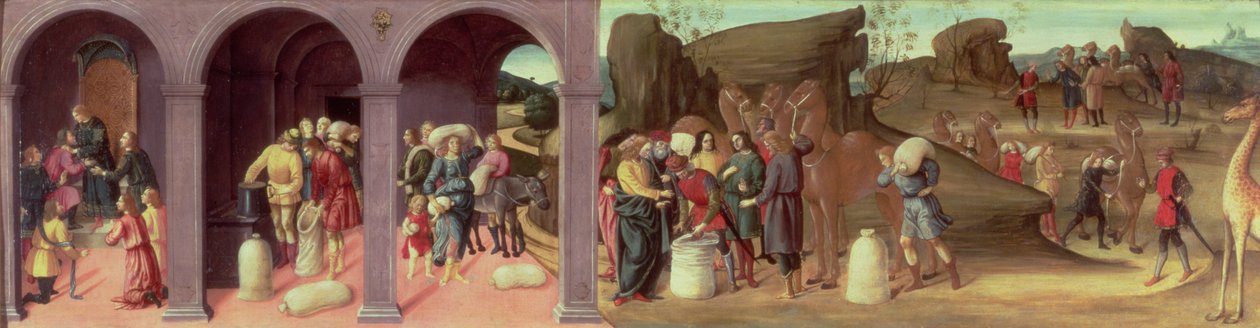 A história de José, II, (painel) de Bartolomeo di Giovanni