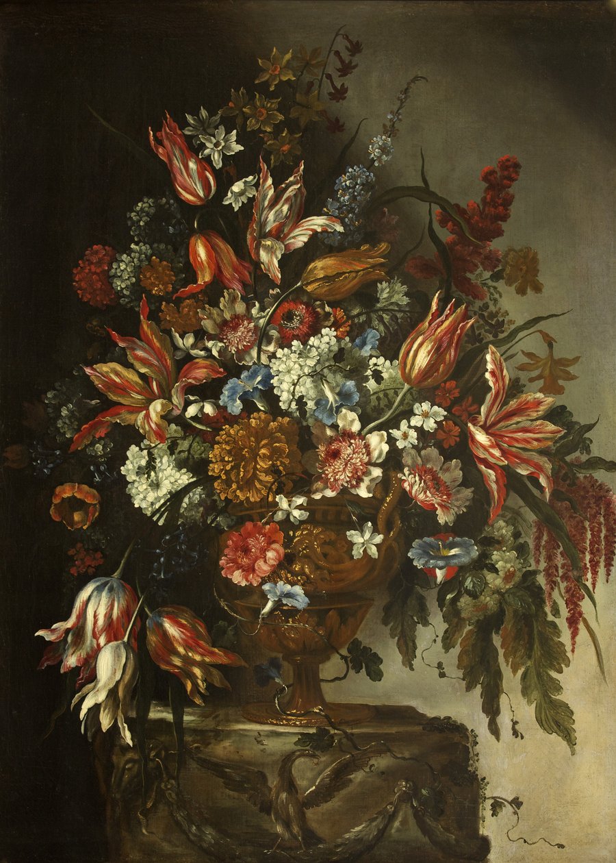 Pedaço de flor (óleo sobre painel) de Bartolomeo (attr. to) Bimbi