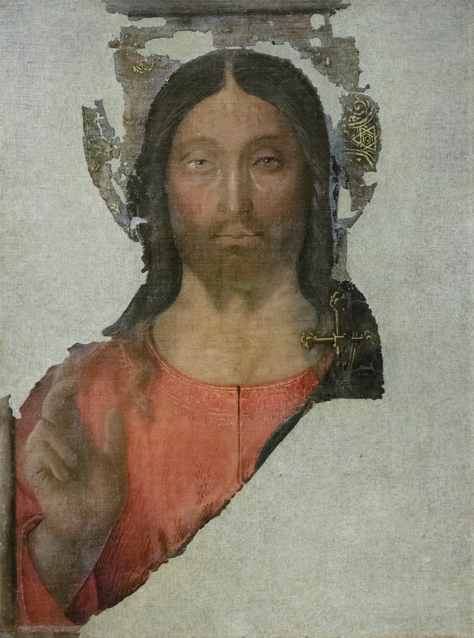 Salvator mundi, c.1480-81 (têmpera sobre painel) de Bartolomeo (attr. to) Della Gatta