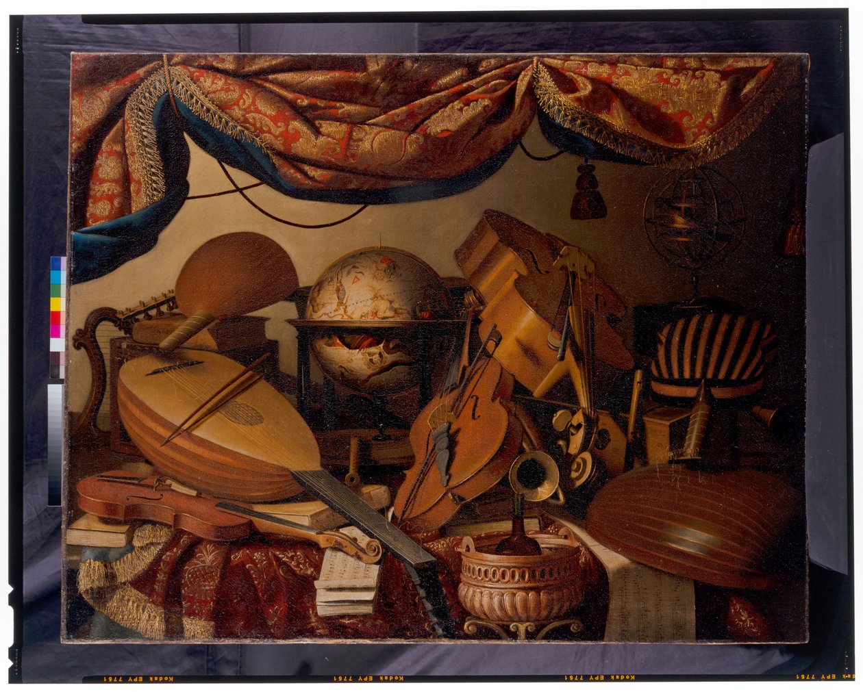 Natureza morta com instrumentos musicais de Bartolomeo Bettera