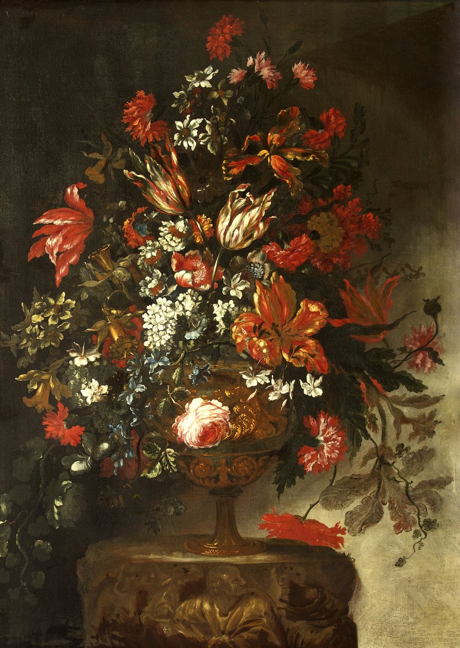 Flower Piece, c.1700 (óleo sobre tela) de Bartolomeo Bimbi