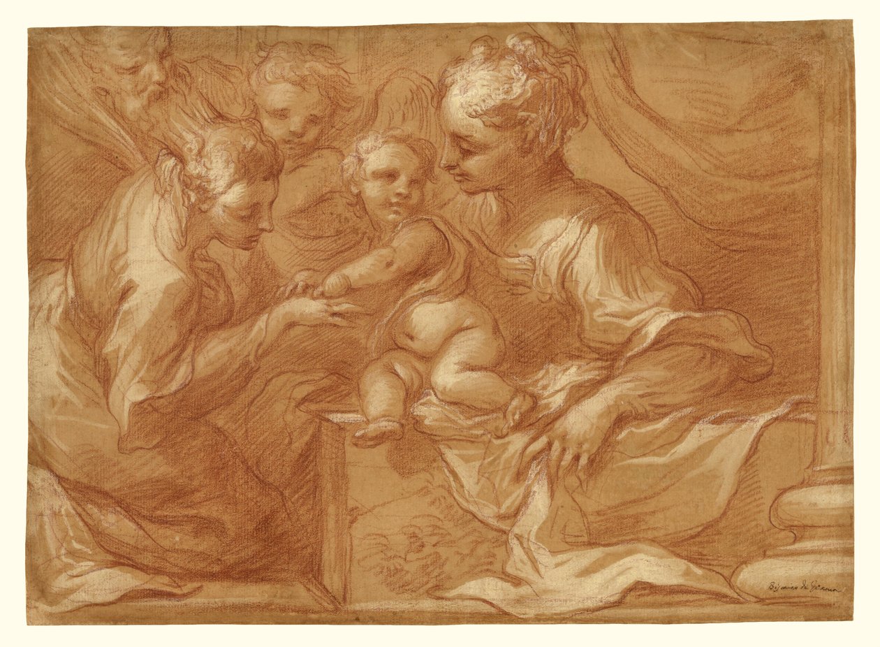 Casamento místico de Santa Catarina de Bartolomeo Biscaino