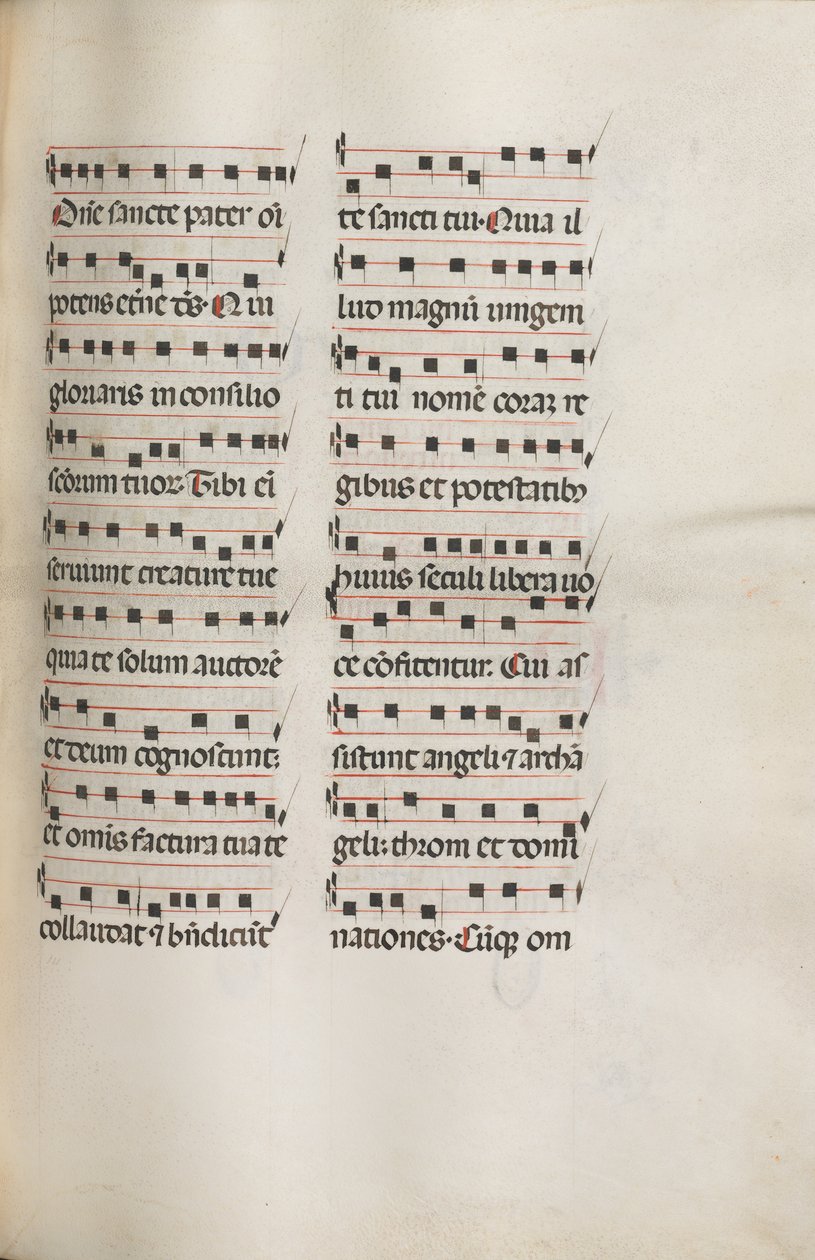 Missale: Fol. 112: contém algumas músicas como parte da liturgia do Domingo de Ramos de 1469. de Bartolomeo Caporali