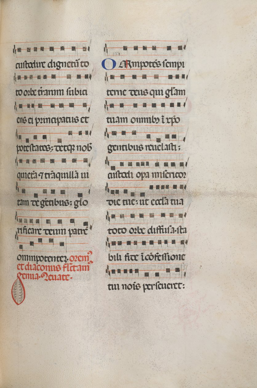 Missale: Fol. 146: Música para várias orações ..., 1469. de Bartolomeo Caporali