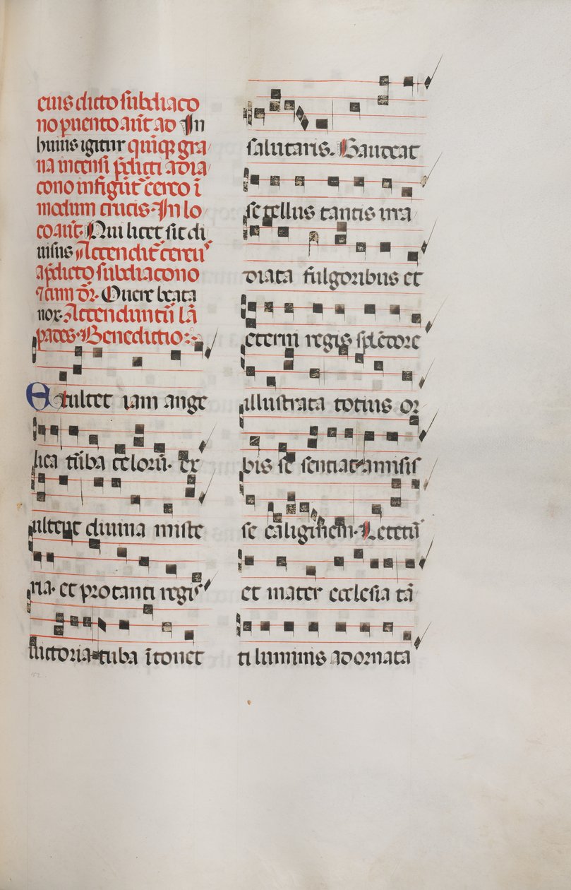 Missale, Pol. 153 Music for Exultel, 1469. de Bartolomeo Caporali