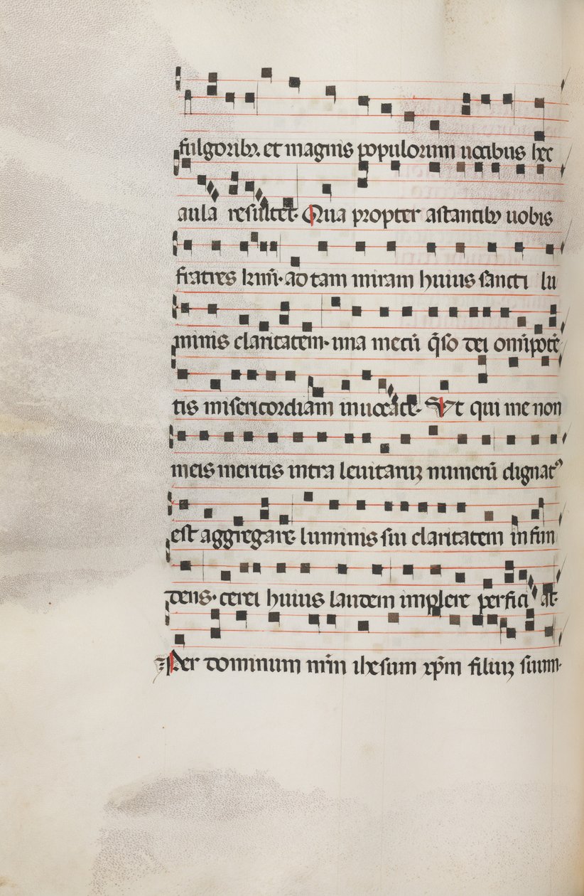 Missale, Pol. 153 Music for Exultel, 1469. de Bartolomeo Caporali