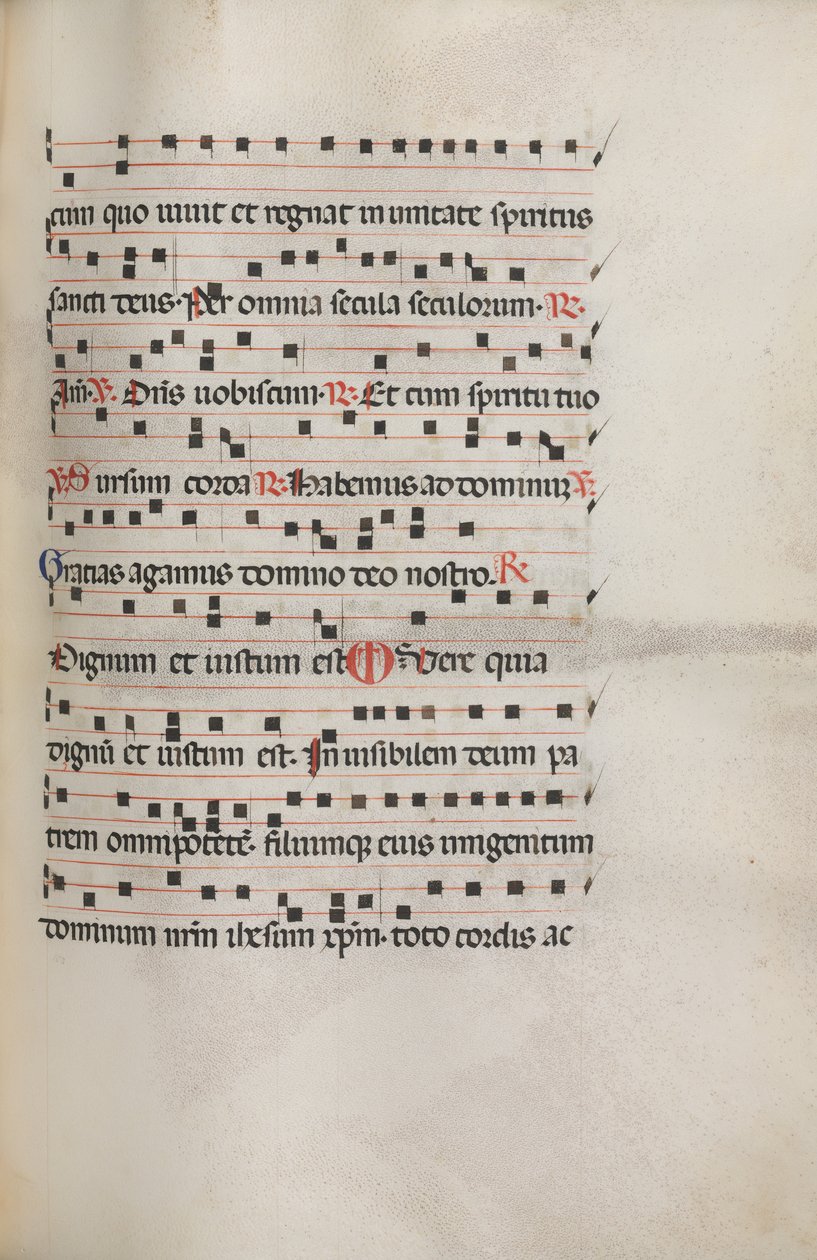 Missale, Pol. 154 Music for Exultel, 1469. de Bartolomeo Caporali