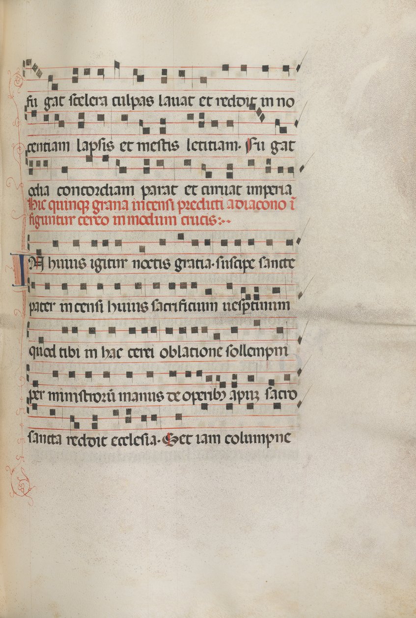 Missale, Pol. 156 Música Exultel, 1469. de Bartolomeo Caporali