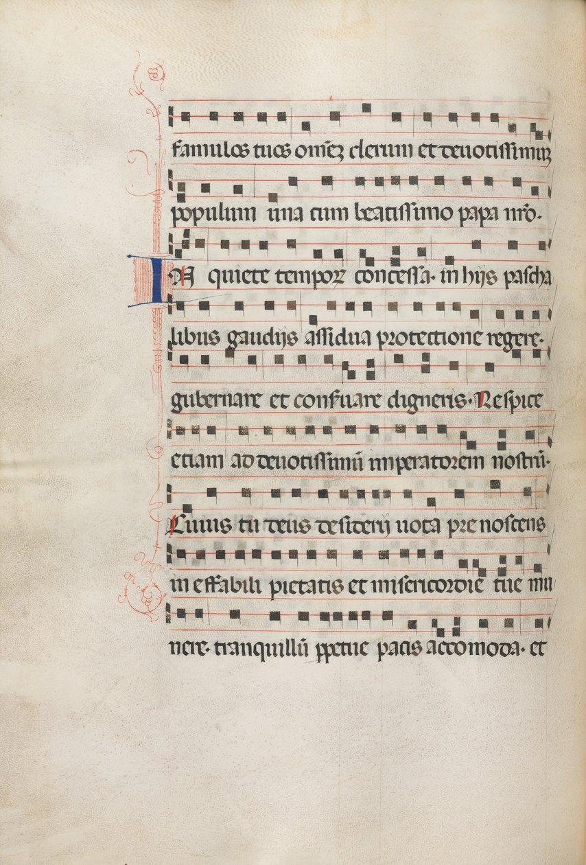 Missale, Pol. 157V Music for Exultel, 1469. de Bartolomeo Caporali