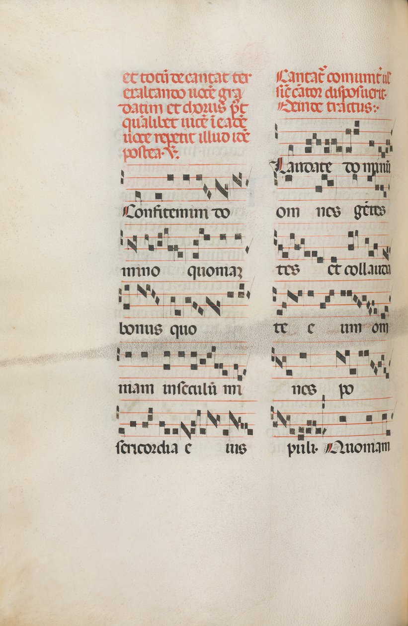 Missale: Fol. 171v: Música para Aleluia etc. no início da Páscoa, 1469. de Bartolomeo Caporali