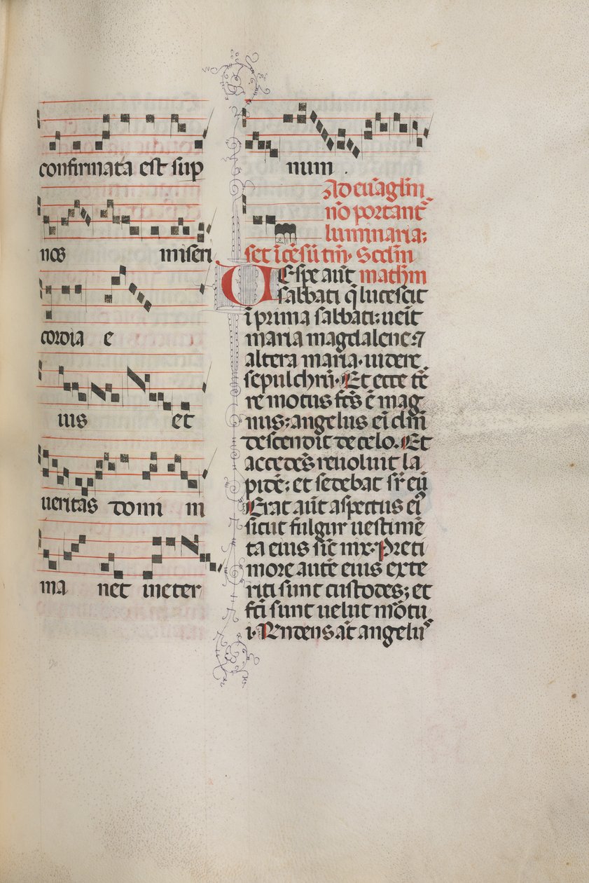 Missale: Fol. 172: Música para Aleluia etc. no início da Páscoa, 1469. de Bartolomeo Caporali