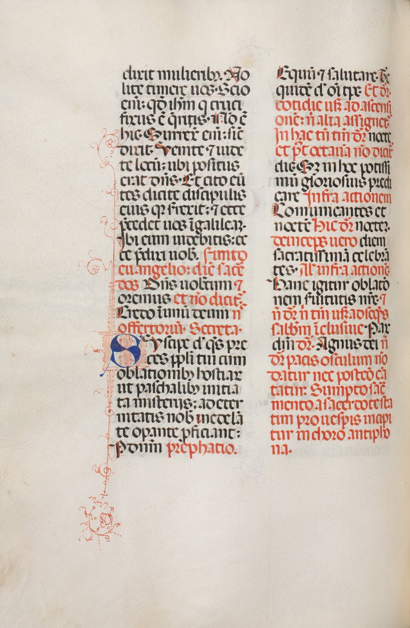 Missale: Fol. 172v: Música para Aleluia etc. no início da Páscoa, 1469. de Bartolomeo Caporali