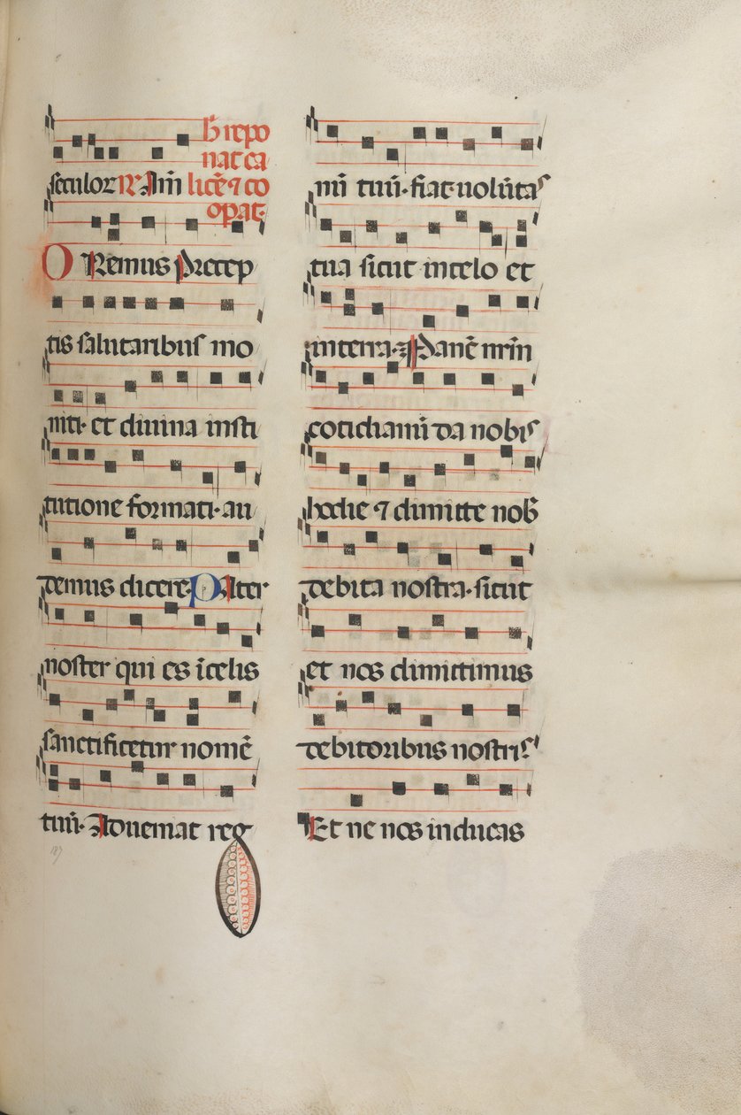 Missale: Fol. 189: Música para várias orações, 1469. de Bartolomeo Caporali