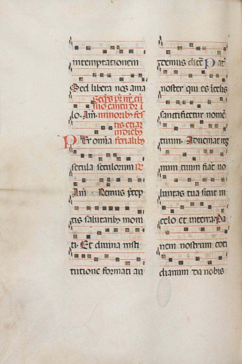 Missale: Fol. 189v: Música para várias orações, 1469. de Bartolomeo Caporali