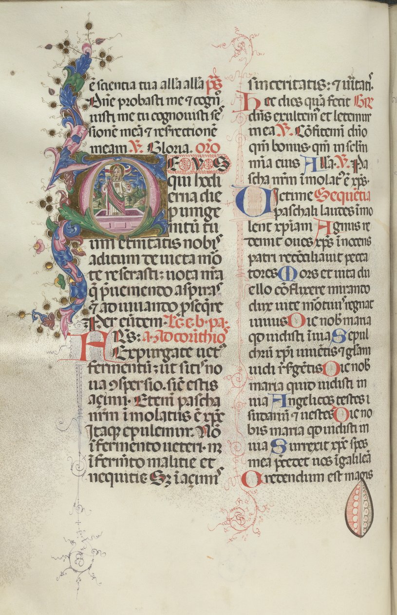 Missale: Fol. 192v: Ressurreição de Cristo, 1469. de Bartolomeo Caporali