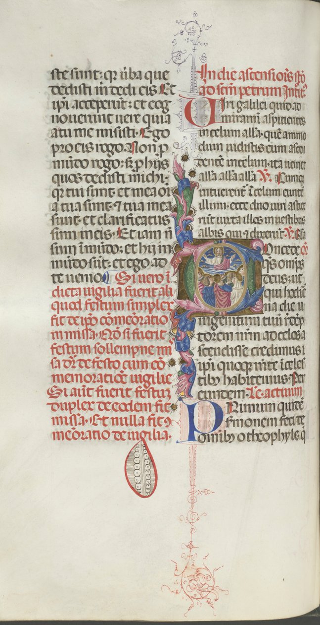 Missale: Fol. 208v: Ascensão de Cristo, 1469. de Bartolomeo Caporali