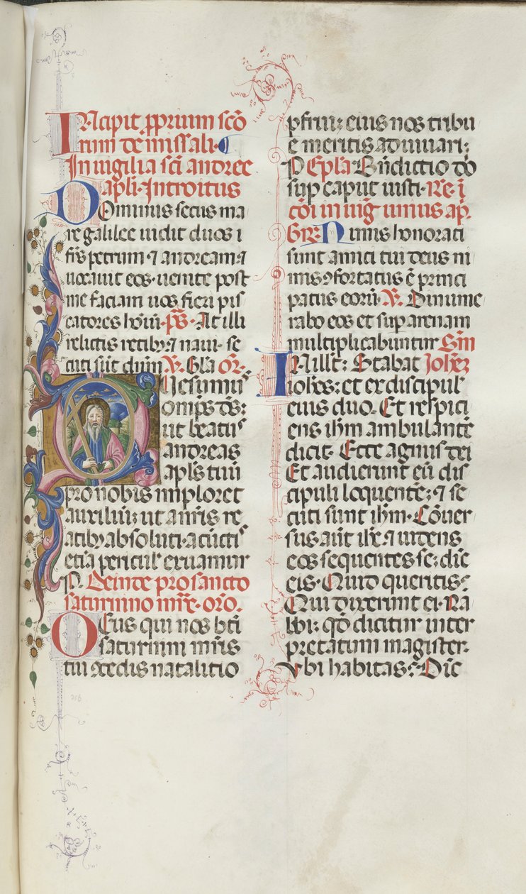 Missale: Fol. 259: Santo André, 1469. de Bartolomeo Caporali