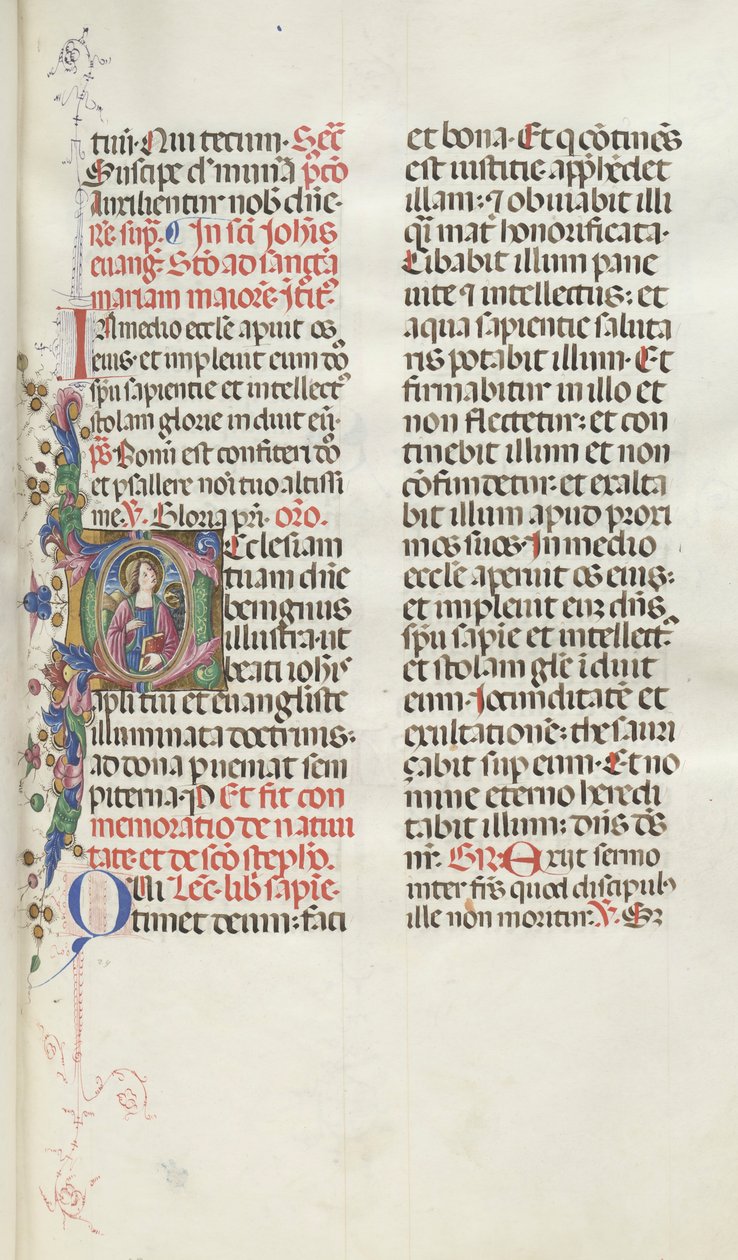 Missale: Fol. 25: São João com Águia, 1469. de Bartolomeo Caporali