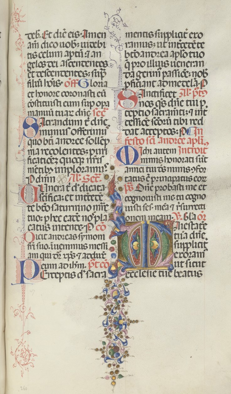 Missale: Fol. 260: Folhagem com Frutas, 1469. de Bartolomeo Caporali