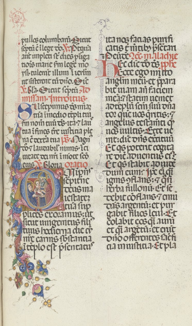Missale: Fol. 270: Apresentação de Cristo a Simeão, 1469. de Bartolomeo Caporali