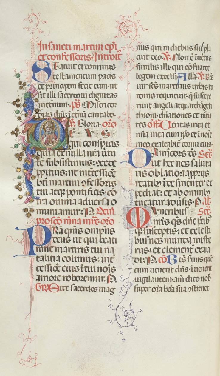 Missale: Fol. 324v: São Martinho, 1469. de Bartolomeo Caporali