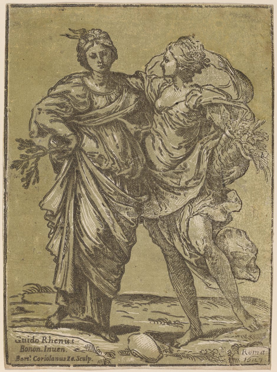 Aliança de Paz e Abundância de Bartolomeo Coriolano after Guido Reni