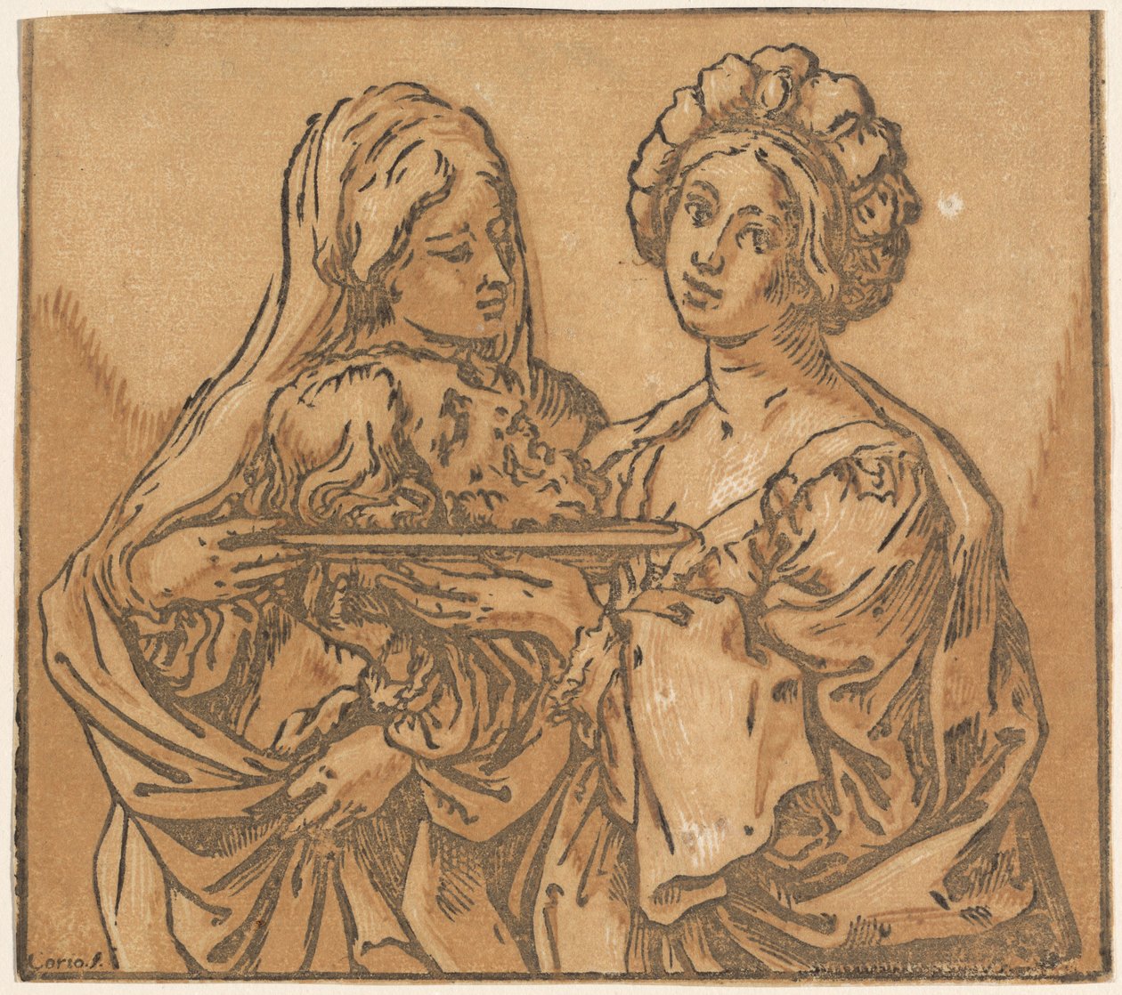 Herodias e Salomé de Bartolomeo Coriolano after Guido Reni