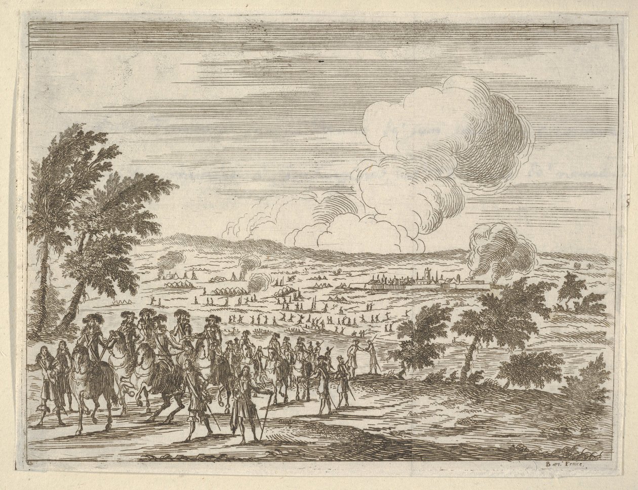 O Duque e suas tropas em Casalmaggiore, de The Idea of ​​a Christian Prince and Hero in..., 1659. de Bartolomeo Fenice