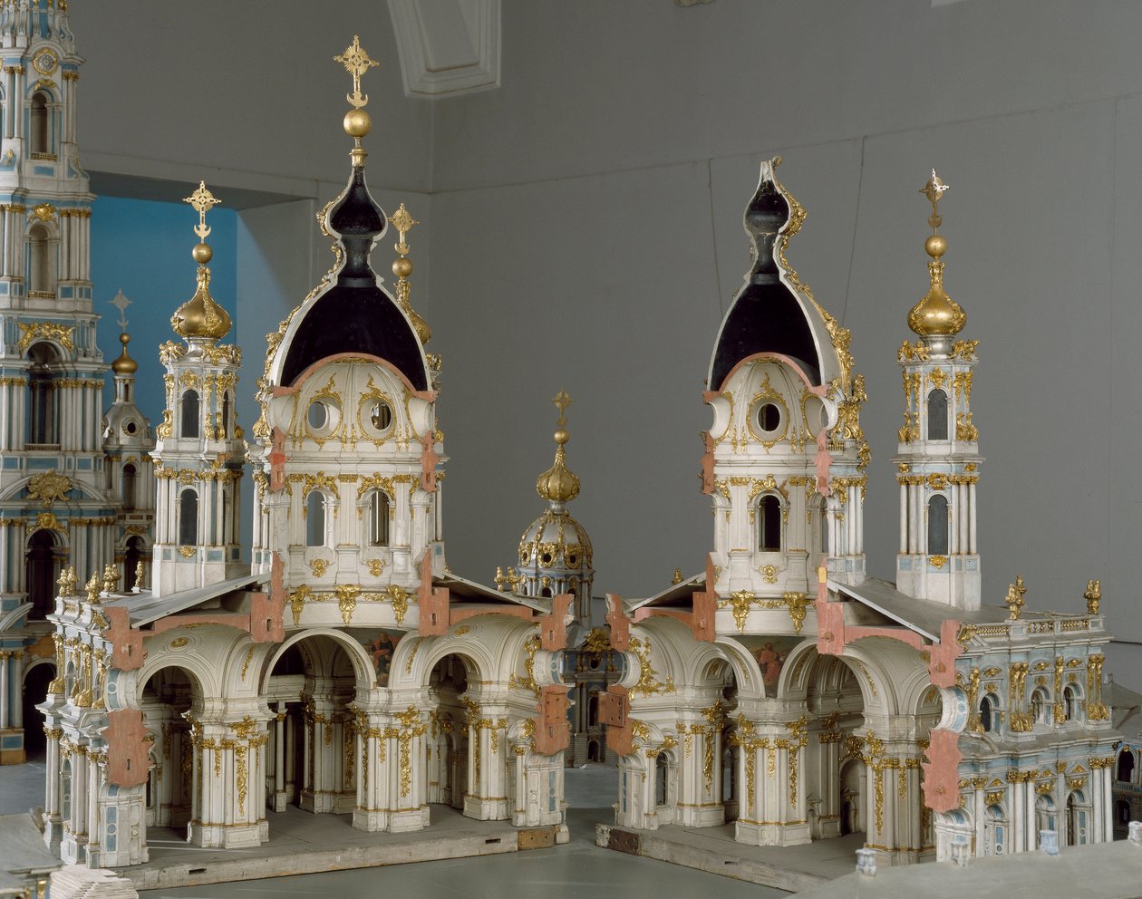 Projeto para o Mosteiro da Virgem da Ressurreição (Smolny) em São Petersburgo (São Petersburgo) de Bartolomeo Franceso Rastrelli