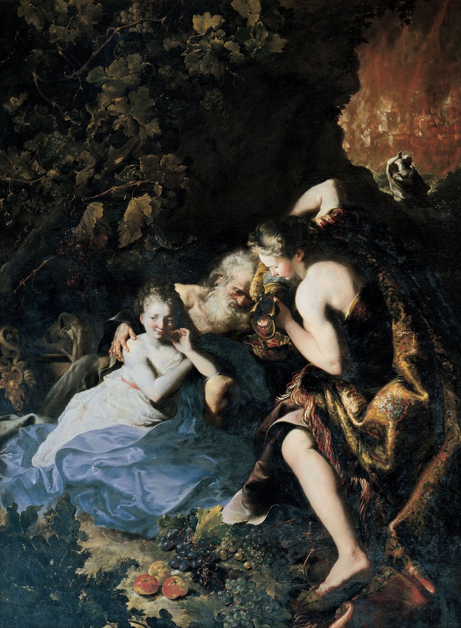 Ló e suas filhas, 1695-1696 de Bartolomeo Guidobono