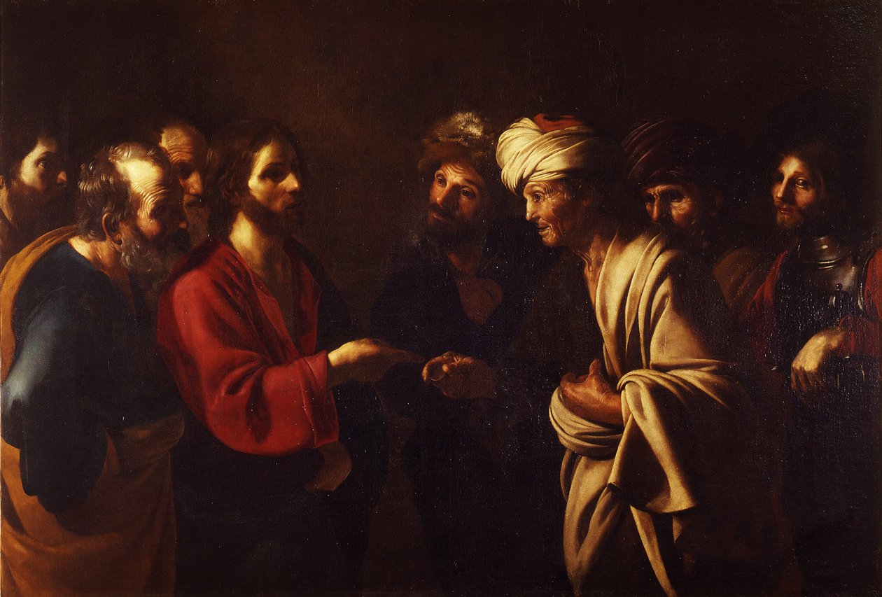 O dinheiro do tributo, c. 1615 de Bartolomeo Manfredi