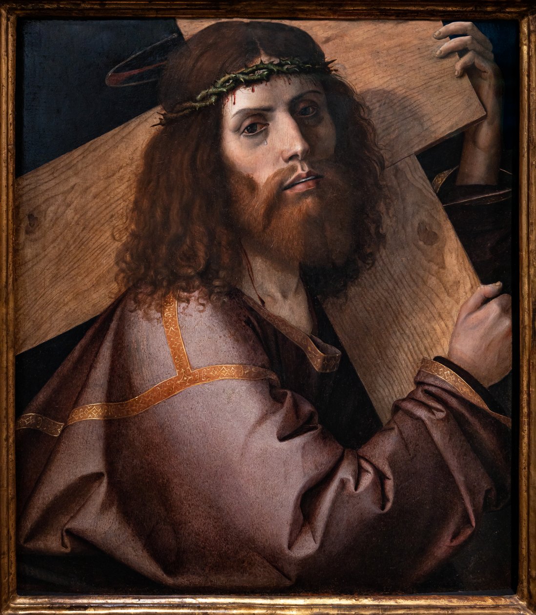 Cristo carregando a cruz, primeira década do século XVI (óleo sobre painel) de Bartolomeo Montagna