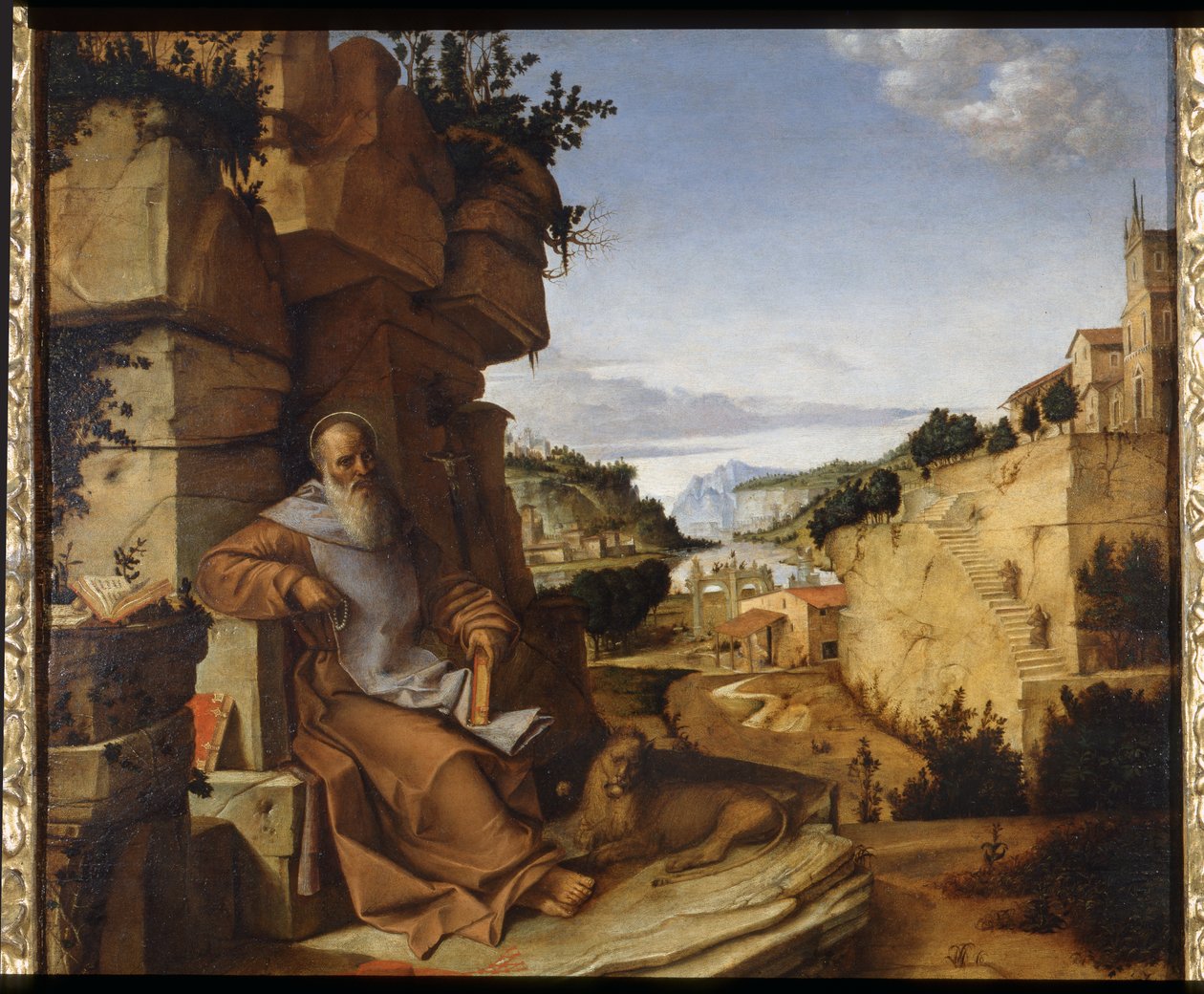 São Jerônimo no deserto, 1500-02 de Bartolomeo Montagna